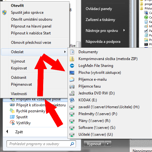 2. Spuštění vzdálené plochy z PC Každý počítač se systémem Windows různých verzí má v nabídce Příslušenství program Připojení ke vzdálené ploše.