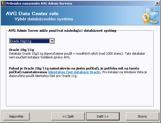 Serveru) Heslo uživatele - vložte preferované přihlašovací heslo pro databázi (slouží k připojení AVG Admin Serveru) Máte-li problémy s připojením k Microsoft SQL Serveru, možná naleznete řešení v