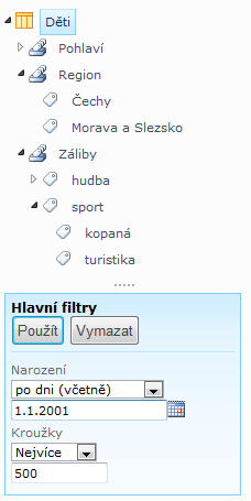 Kapitola 2: SharePoint 101 Pole Hodnocení (0 5) je typu Hodnocení (0 5), který je prezentován graficky hvězdičkami. Navíc je možné doplnit do zobrazení číselné pole Počet hodnocení.