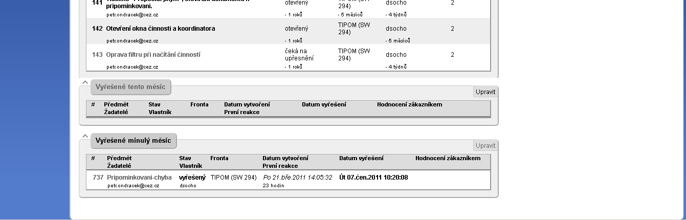 3. DOMOVSKÁ STRÁNKA Po přihlášení se zobrazí tzv.