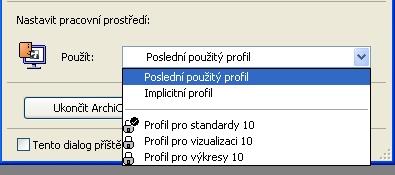 2. Kreslení ve 2D 2.1. Vytvoření pracovního projektu 2.1.1. Spuštění Archicadu 1. Otevře nový projekt 2.