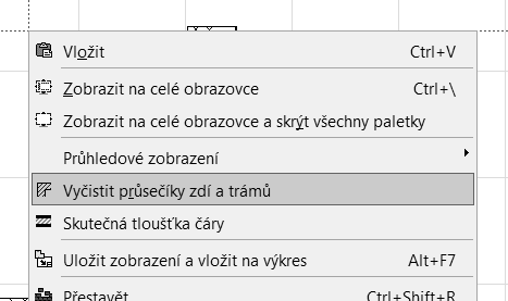 Referenční čára zdi: Spojnice počátku a konce zdi se nazývá referenční čára. Referenční čára tedy udává polohu zdi. Pokud spojujeme dvě zdi, měli bychom je spojovat právě v referenčních čarách.