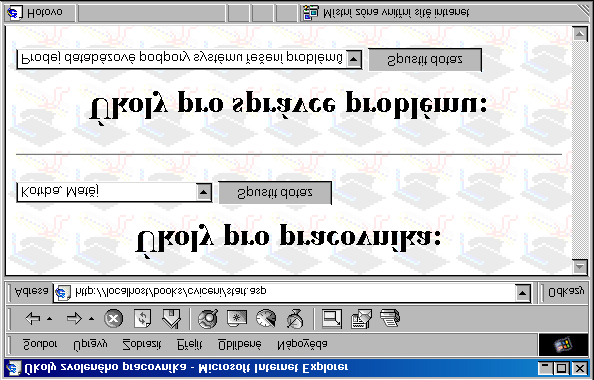 <HTML> <HEAD> <META HTTP-EQUIV="Content-Type" CONTENT="text/html;charset=windows- 1250"> <TITLE>Úkoly zvoleného pracovníka</title> </HEAD> <BODY Background="Bcgrnd.gif"> <% Param = Request.