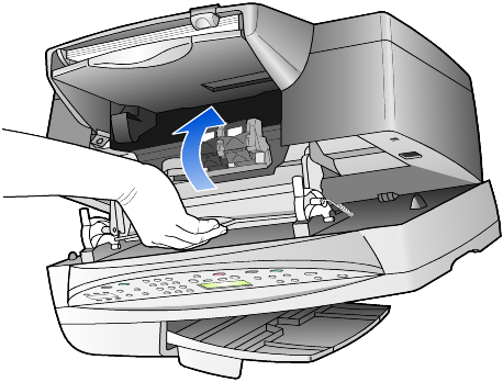 údržba za ízení hp officejet Nikdy tiskovou kazetu znovu nep elepujte, mohlo by dojít k poškození tiskové hlavy. 5 Zasu te novou tiskovou kazetu do p íslušného slotu.