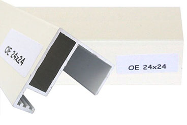 Síť s límcem ISSO OE 24x24 profil ISSO OE 24x24 úhel řezání 45 plastový roh Tato síť se vyrábí ve dvou provedeních.