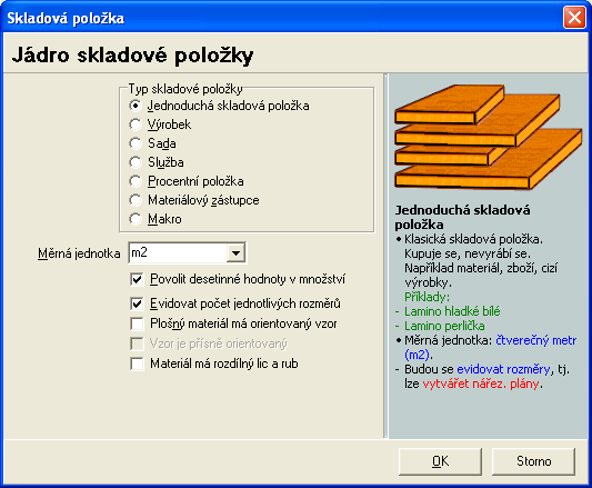 metr (m) Hrana ABS 3mm (konkrétní barva se vybere až podle přání zákazníka) 7. Makro Slouží k ulehčení vyplňování dokladů.