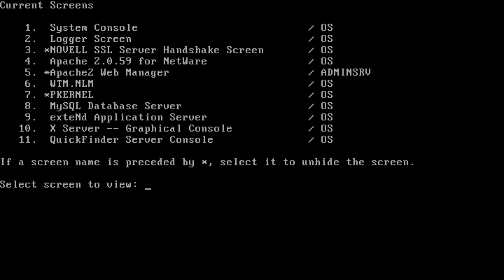 Cíl: 1) Výuka a využití příkazů v Systémové konzoly. 2) Výuka a využití programů v systémové konzoly. 3) ifolder. Požadavky zvládnutí ovládacích příkazů v Systémové konzoly. 1. Výuka a využití příkazů v Systémové konzoli Zkratka CTRL+ESC zobrazí číslovaný seznam konzolí, které máme k dispozici.