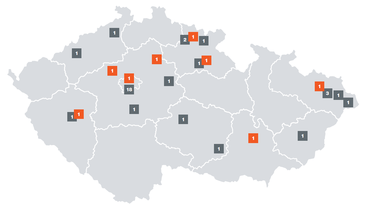 ČEZ PROVOZUJE NEJVĚTŠÍ SÍŤ DOBÍJECÍCH STANIC V ČR Skupina ČEZ provozuje největší síť dobíjecích stanic v ČR (34