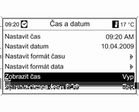 120 Informační systém Šipka na pravém okraji nabídky signalizuje, že se po zvolení volby otevře podnabídka s dalšími volbami.