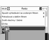 Informační systém 175 Zvolte Automobily & čerpací stanice. Zobrazí se nabídka s různými možnostmi upřesňujícími vyhledávání čerpací stanice.