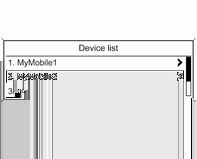 206 Informační systém Připojení mobilního telefonu uloženého do seznamu zařízení Zvolte požadovaný mobilní telefon a potom zvolte v nabídce položku Select (Vyberte).