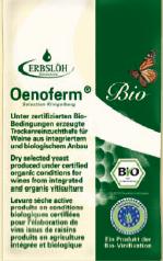 Bio-vinifikace: ErbiGel Bio novinka + Oenoferm Bio ErbiGel Bio Naše doporučení pro důslednou Bio-vinifikaci ErbiGel Bio Certifikovaná jedlá Bio-ţelatina (100% Bio-vepřová kůţe) pro pouţití v moštech