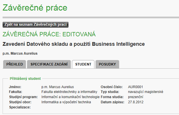 Záložka Student: Aktualizováno dne: 17.4.