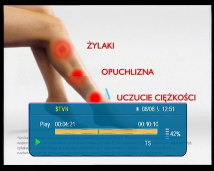 17.7 PAUSE - posun v čase Tato funkce je aktivní pouze při správně připojené externí USB paměti!