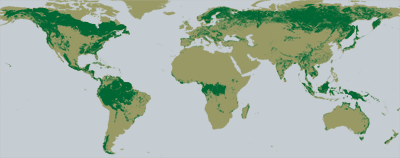 Původní rozloha lesů Nynější rozloha lesů Nynější rozloha primárních lesů (D. Bryant, et al.