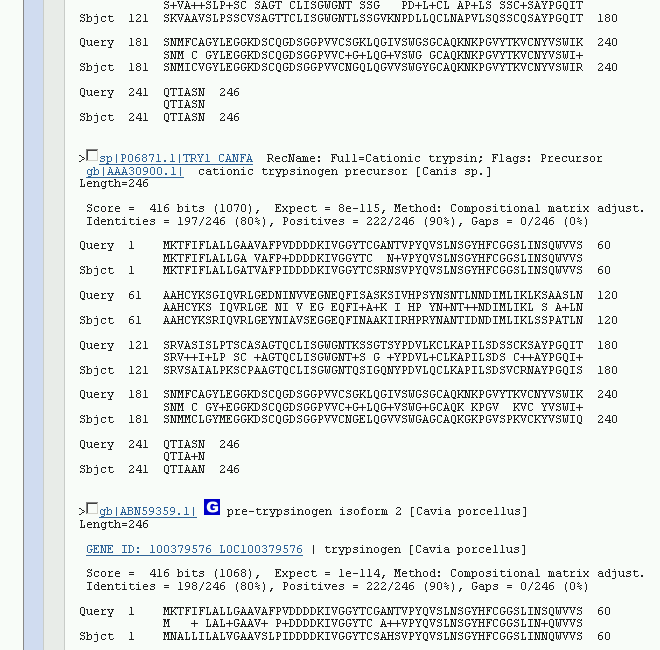 BLAST at NCBI (http://blast.ncbi.nlm.nih.