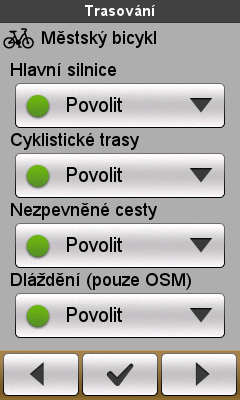 Přizpůsobení přístroje Poznámka: V závislosti na modelu zařízení Mio nemusí být některé volby nastavení k dispozici.