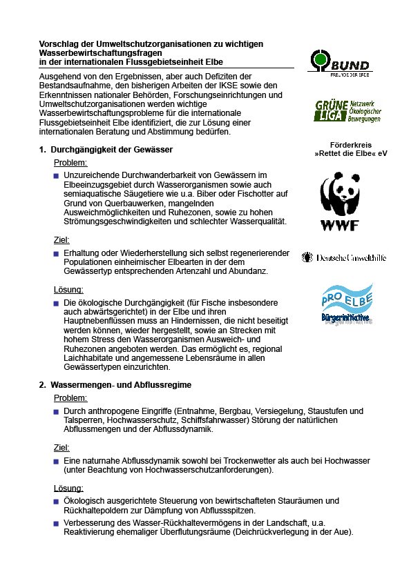 Příloha: Stanovisko německých ekologických organizací (viz