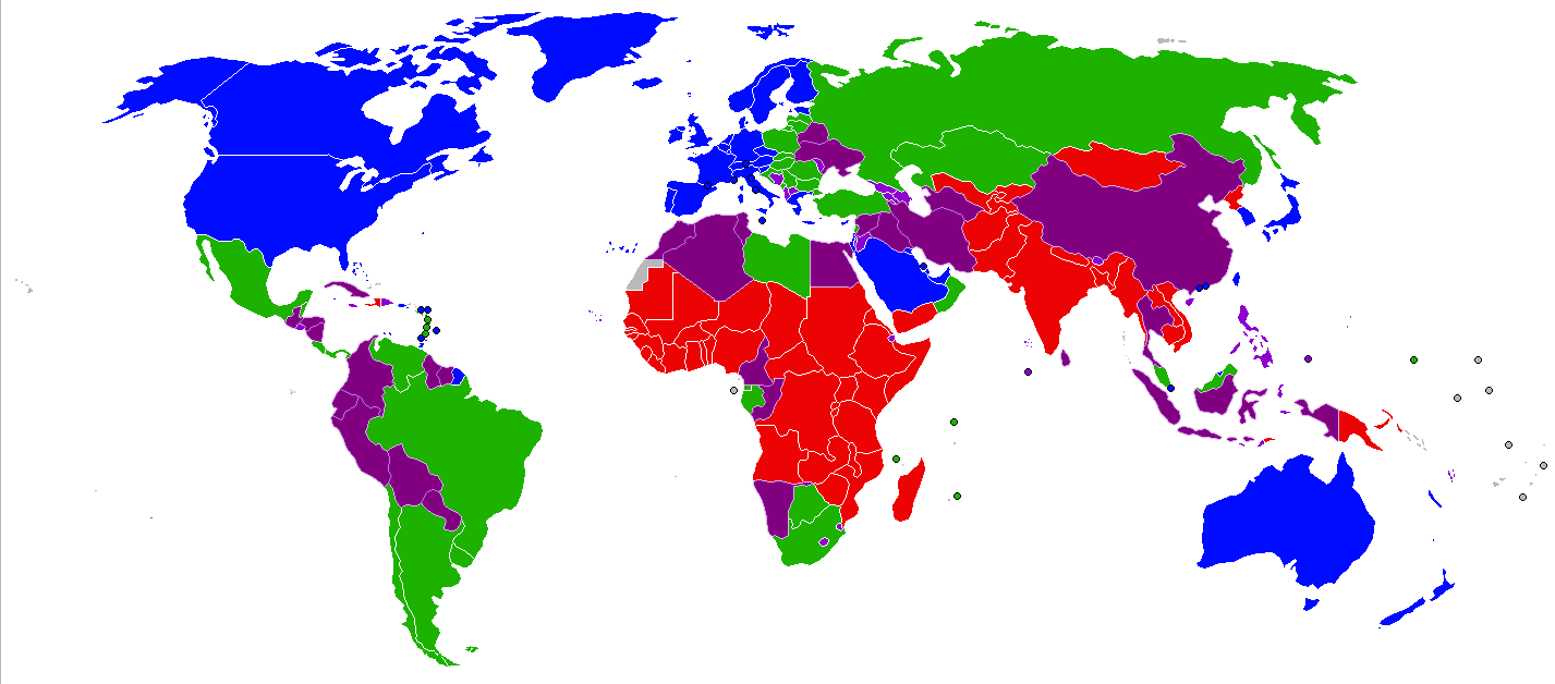Countries based on World Bank income