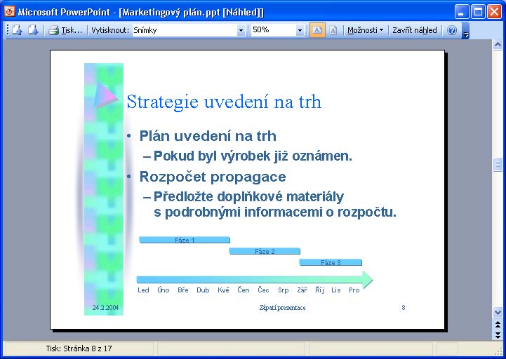 Kapitola 1 Základy aplikace PowerPoint 7 POZNÁMKA Implicitně jsou prezentace PowerPoint při uložení do webové stránky optimalizovány pro zobrazení v prohlížeči Microsoft Internet Explorer 4.