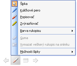 68 Microsoft Office PowerPoint 2003 Pro přechod na jiný snímek zadáme příkaz Další, Předchozí, Naposledy zobrazený, případně z podnabídky Přejít na snímek vybereme libovolný jiný snímek.