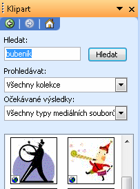 13.1 Vkládání grafických objektů Do prezentace jsem schopni vložit obrázky ze dvou zdrojů: - kliparty interní zdroj programu, který obsahuje sadu obrázků instalované s celým balíkem Office - externí