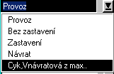 Pro záznam cyklu zatrhněte u tohoto tlačítko Měř.. Při měření směrem: Dolů nebo Nahoru bude záznam jen do maxima Hystereze M.D. nebo Hystereze M.N. bude záznam od minima do minima. Hystereze M.D. Vyhodnocení parametrů EST1-10 a F1-10 směrem dolů.