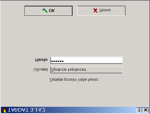 2.3. SPUŠTĚNÍ PROGRAMU TARDAT 13 2.3 Spuštění programu Tardat 1. Klikněte na ikonu Tardat na pracovní ploše počítače. 2. V případě, že v programu je definováno několik uživatelských účtů, bude po Vás program vyžadovat výběr uživatele.