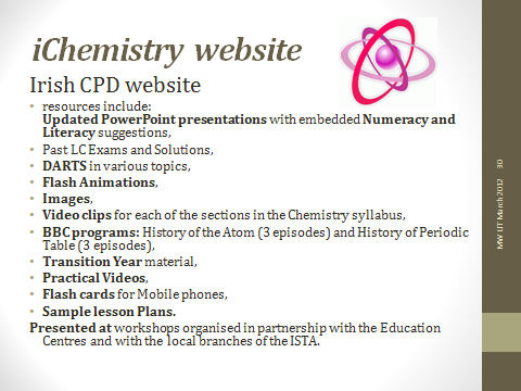 Obtíž pro učitele, zejména tam, kde studenti nejsou v chemii třídu volby tak, jak ve výchozím nastavení je v obecném vnímání chemie jako předmět: To je abstraktní, plný pojmů, které jsou často