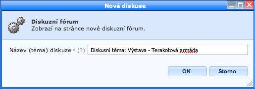 8.8 Vložení a úprava diskusního fóra, návštěvní knihy Diskusní fórum, jenž je integrované v systému Webnode, vložíte přetažením tlačítka Diskusní fórum v části Obsah v horní liště na vámi vybrané