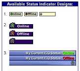 8.9 Vložení ICQ indikátoru Na adrese http://www.icq.com/features/web/indicator.