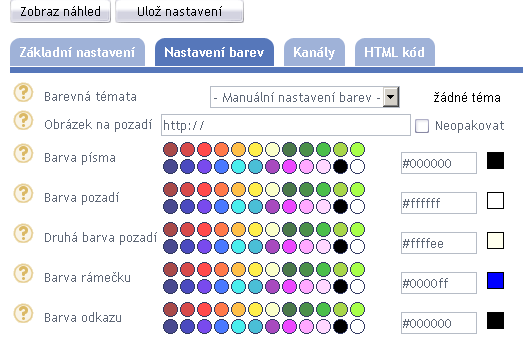 V první záložce nastavení Základní nastavení můžete nastavit tyto parametry: Název zde můžete ponechat či změnit název budoucího RSS kanálu.