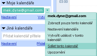 Po kliknutí na tento odkaz se vám do nového okna otevře stránka, kde v levém panelu můžete měnit parametry kalendáře: Nejdříve vyplníte Název kalendáře.