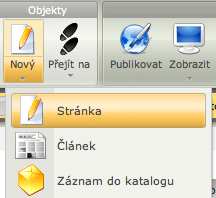 8.3 Vložení nové stránky a úprava menu Chcete-li dále vytvářet webovou prezentaci, nevystačíte si pouze s již vloženými stránkami.