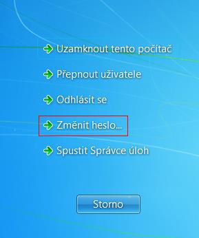 AllowIntegratedUnblock=dword:00000001 Proces změny kódu PIN se aktivuje stiskem kláves CTRL+ALT+DELETE, kdy dojde k zobrazení