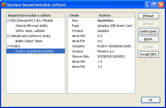 Alternativně lze modul vybrat pomocí tlačítka Procházet v systémovém adresáři (standardně C:\Windows\System32).