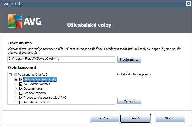 V tomto dialogu zvolte, který typ Vzdálené správy si přejete nainstalovat. Máte následující možnosti: Rychlá instalace Doporučená volba.