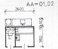 Obr. 19 Varianta bytového jádra B-10 [11] 5.3 Odvětrání hygienických zařízení panelových domech Jako první odvětrání typových objektů byl přirozený způsob větrání.