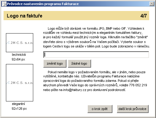 Krok 2. Vzhled faktury Vyberte vzhled faktury, který vám více vyhovuje. Na obou typech faktur jsou zobrazovány shodné údaje. Jsou pouze jinak vzhledově řešené.