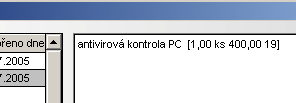 Cena a počet měrných jednotek v šabloně Do šablony je možno vložit také cenu, která se pak přenese do řádku faktury.