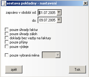 Výdej z pokladny Výdej z pokladny probíhá úplně stejně jako příjem, pouze jej vytvoříte kliknutím na tlačítko pro výdej z pokladny.