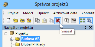 4 Správa souborů Odpojení složky Připojení složky do správce projektů zrušíme z hlavní nabídky Projekt Odpojit (je třeba předem vybrat některý projekt) z místní nabídky projektu v navigátoru. Obr. 4.