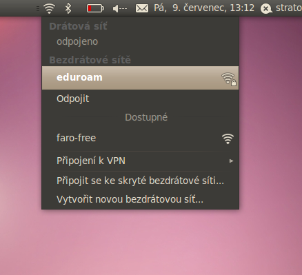 Nastavte potřebné údaje dle následujícího obrázku. Je třeba zvolit zabezpečení typu WPA & WPA2 Enterprise, ověření TLS. Do pole identita vepište login@mendelu.cz.