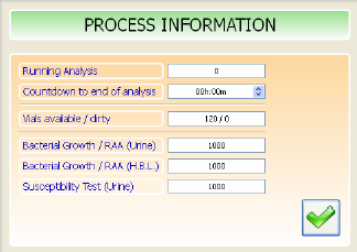 15.10.3 Informace o procesu V tomto okně se zobrazí celkový stav probíhajících analýz, tj.