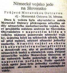 pluk pod velením plk. Stoewera do centra Místku, kde se jim v Čajánkových kasárnách postavilo na odpor 300 vojáků ze III. praporu 8. pěšího Slezského pluku.