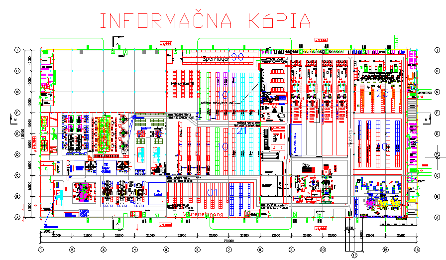 Obr.: 3 Původní ayout výrobní hay s