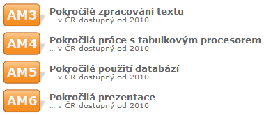 Obrázek 2 ECDL moduly klasické moduly programu ECDL Core Obrázek 3 ECDL moduly nové moduly programu ECDL Core Program ECDL Advanced (Obrázek 4) svou obtížností připomíná učivo vysoké školy.