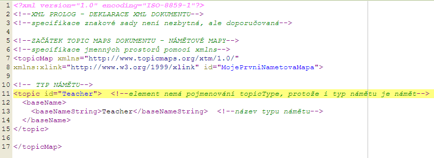 Znalostní technologie II: Cvičení č. 2 (2010)Martina Husáková 3 Obrázek č. 4.: Chyba při načínání XTM dokumentu (prázdný řádek nad deklarací XML prologu) Obrázek č. 5.