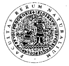 Problém je v tom, že dříve používaný znak: není povolen, protože okruží s nápisem Facultas Rerum Naturalium zasahuje do tzv. ochranné zóny univerzitního znaku.