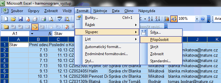 1.2 Přehled harmonogramu odevzdávání a stavu dokumentů SDO Do tabulky s přehledem lokalit EVL byly nově přidány následující informace 1. editace dokumentu uzamknuta Schvalovatelem SDO 2.